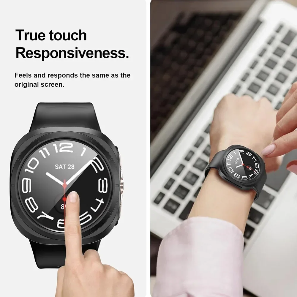 Premium Glass & Case Protector Bumper Shell for Smartwatches - Matte Finish