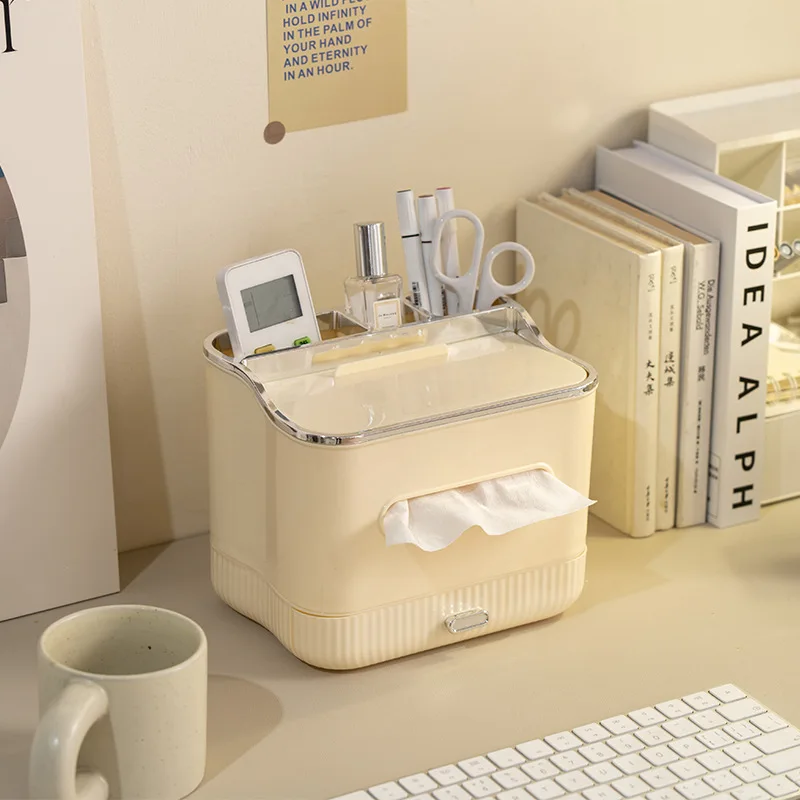 

Настольная многофункциональная коробка для салфеток, школьные канцелярские принадлежности для хранения гостиной, обеденного стола, чайного столика