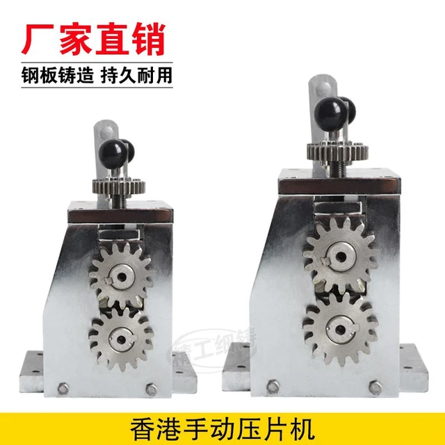 Hand Crank Gold and Silver Jewelry Rolling Mill Machine,Stainless Alloy  Manual Tablet Press Green for Jewelry Gold Making, DIY Metal Wire Flat  Jewelry