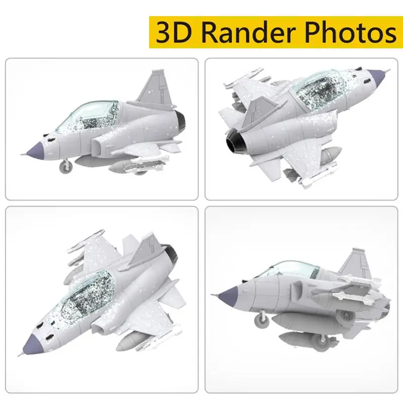 Ailes et empennage du chasseur F-20A Tigershark, prêts à être montés dans ce kit maquette LIBERTIS Série Compact.