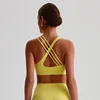 Solid Color Women Cross Back Fitness Sport Bra High Strength Tight Top Comprehensive Training Gym Yoga Underwear With Chest Pad 3