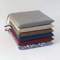 Linen Cushion Japanese Tatami Mat Comfortable Breathable Office Chair Cushion Bedroom Bay Window Living Room Floor Cushion 1