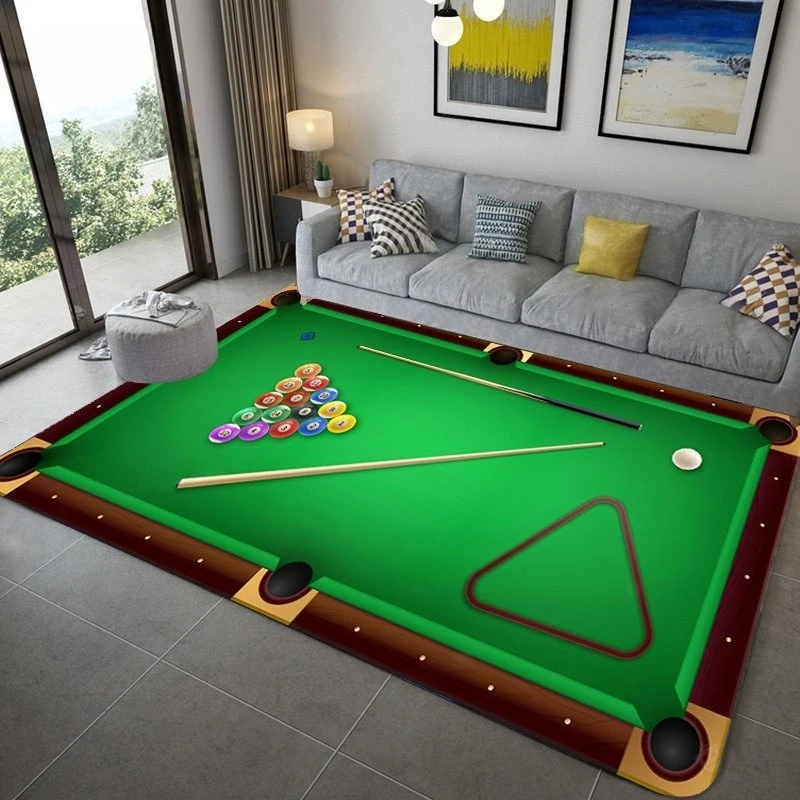 Tapete Jogo de bilhar Tapete Capacho Tapetes de banho Poliéster Entrada antiderrapante Cozinha Quarto Anti-slip Rug Decor