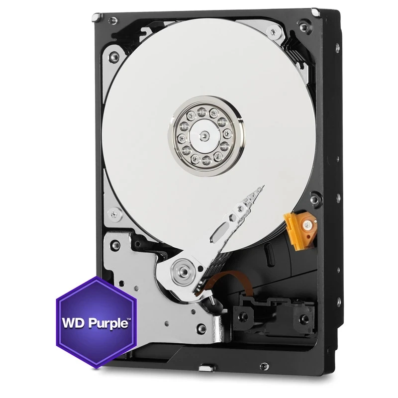 WD Purple-disco duro interno de vigilancia, dispositivo de almacenamiento HDD HD de 4TB, 3,5 pulgadas, 64M de caché, SATA III, 6 Gb/s, 1TB, 2TB, 3TB, para CCTV, DVR, NVR