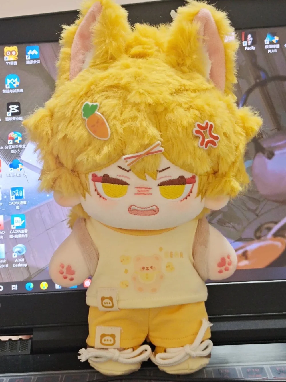 

20CM Anime Game enshin Impac Aether Cosplay Plush Stuffed s Change Clothes Dress Up Cotton Pillow Christmas Gift