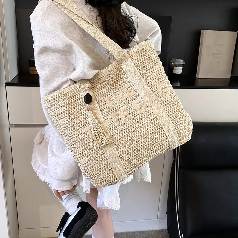 Women Woven Straw Tote Bag 5
