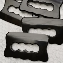 

Bianstone Gua Sha Scraper Skin Scraping Board Four-hole HandheldSPA Scraping Plate Chinese Traditional Acupuncture Body Massager