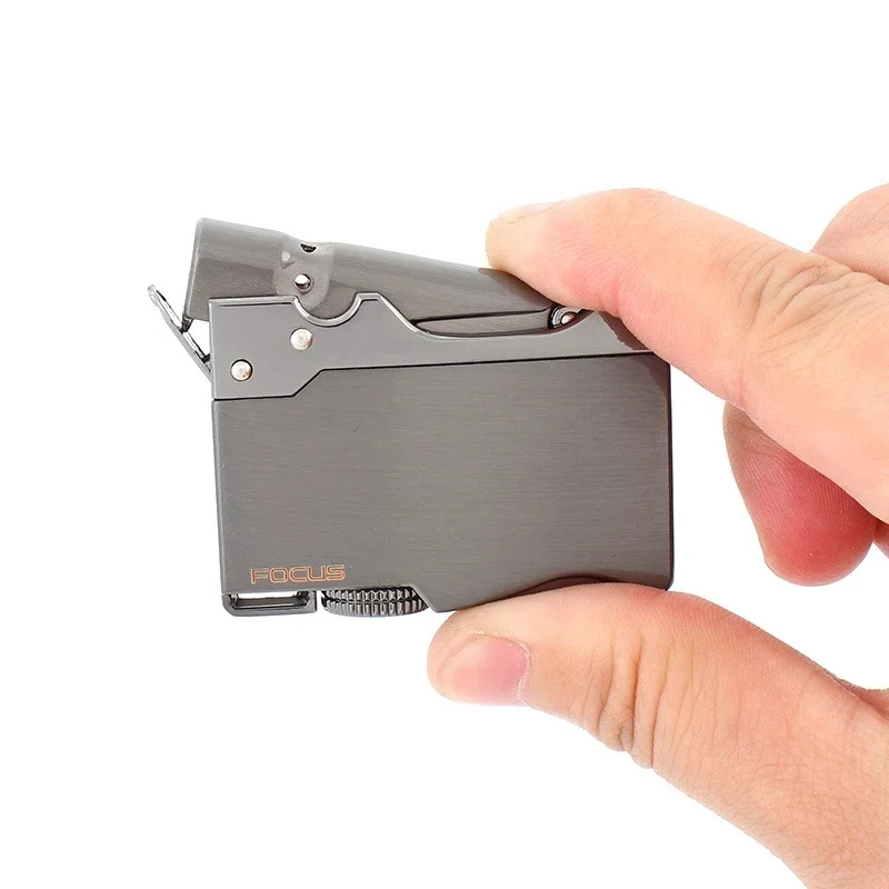 New Windproof Torch Jet Lighter Metal Creative Ignition Gas Turbine Lighter Butane Cigarette Accessories Men'S Gadgets