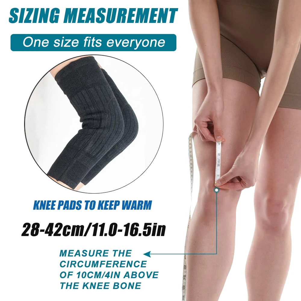 Knee pad Knee support Knee support sleeve Knee brace Knee wraps Knee patch 1Pair Unisex Cashmere Wool Knee Brace Pads Winter Warm Thermal Knee Warmers Thicken Lengthen Breathable Elastic Knees Sleeves