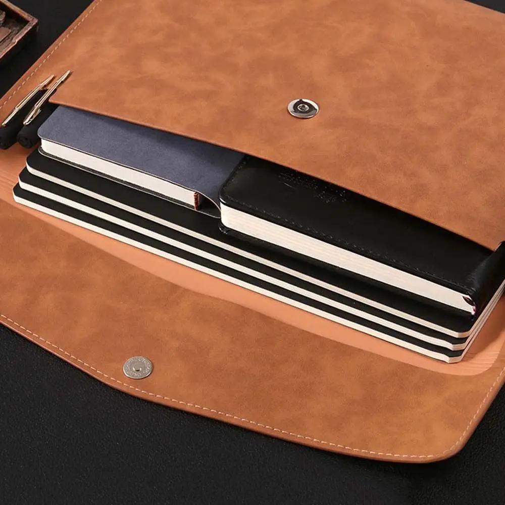Sleek PU Leather Business Document Organizer & Laptop Bag