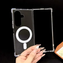 Shockproof Airbags Magnetic Clear Acrylic Phone Case with MagSafe Cover - Galaxy Z Fold 8 Ultra (Fold Series)