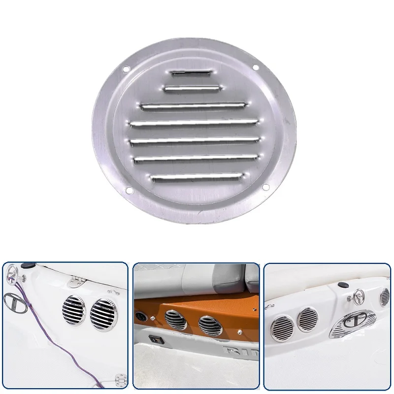 1PCS Round Louvered Vent Cover 316 Stainless Steel 4 inch 5 inch Mirror Polish Air Vent Cover For Marine Boat Hardware