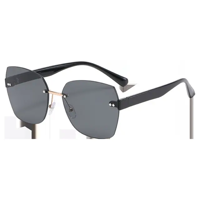 Óculos de sol degradê feminino vintage sem aro_voghion.com