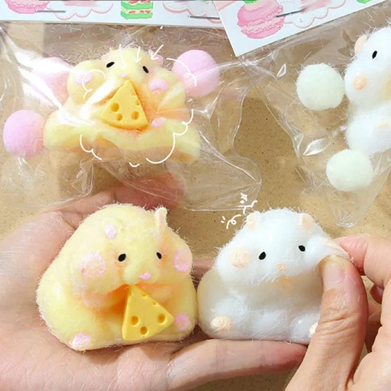 Hamster Squeeze Toy Silicone Pinch Decompression Toy Kids Gift Stress Reliever Toys fidget toys anti stress toy squishy toys release pressure toy decompression toy sensory toys stress relieving toy