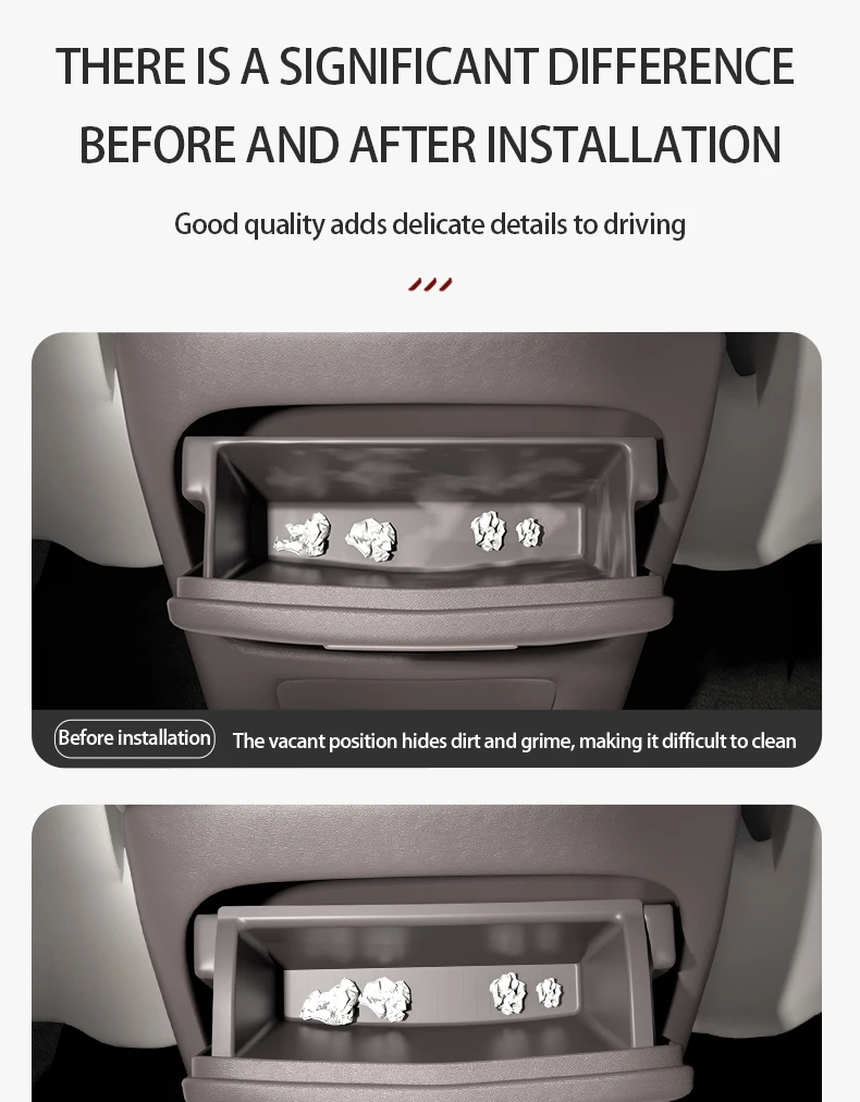For ZEEKR 7X Rear air outlet storage box Silicone storage box at the back of the