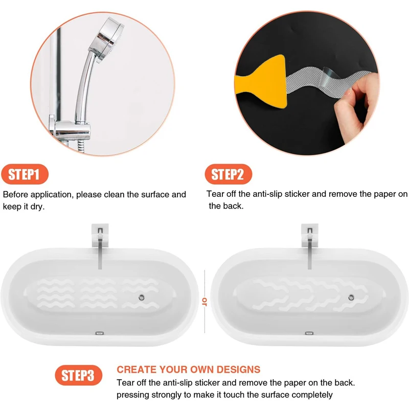 Anti Slip Shower Stickers Set 3
