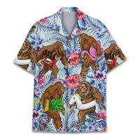 Cool 3d Print Monkey Orangutan Hawaiian Shirt For Men Summer Holiday Shirts Button Short Sleeve Street Beach Surf Aloha Shirt 1