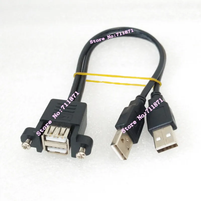 Двойной Usb 2,0 штекер розетка винт фиксированный кабель двойной штекер до 2 два гнезда Usb 3. 0 Usb2 кабель Линия винта фиксированная линия использования провод шнур