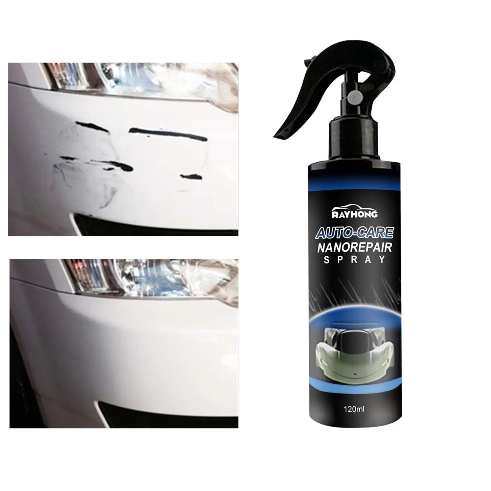 Car Scratch Repair Spray 120ml Nano Auto Scratch Repair Spray Fast Repair For Trucks Car Body Motorcycles Suvs Rvs