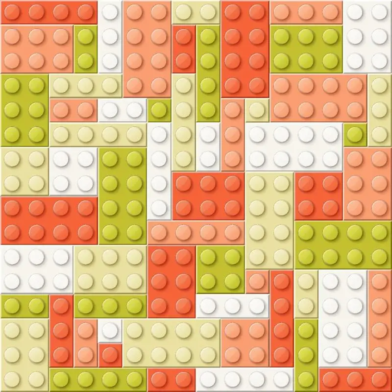 estar, 3D Lego Bricks, Quarto das crianças,