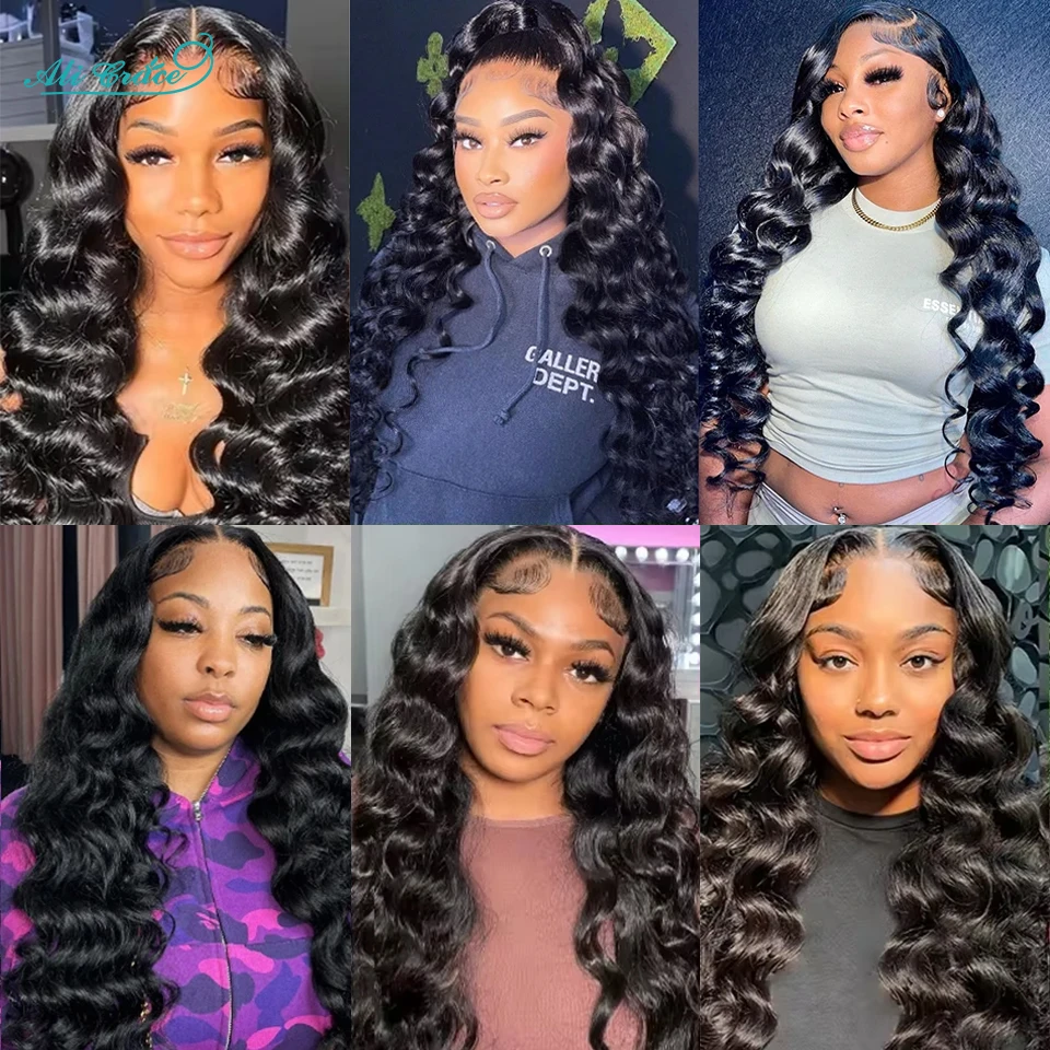 ALI GRACE Hair Brazilian Loose Wave Bundles 1 3 4 Pcs Human Hair Bundles 100% Remy Human Hair Extensions Hair Weaves Bundles 6