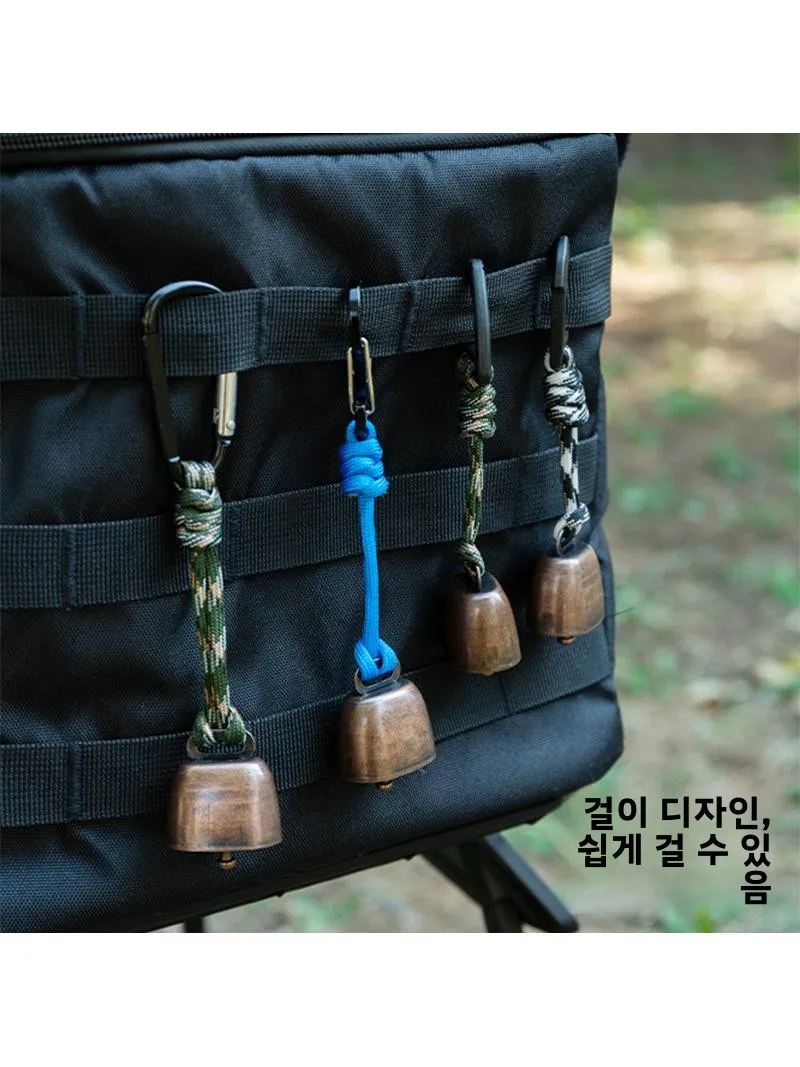 초강력 야외 벨 곰 퇴치 산악 등반 키체인 레트로 카우벨 캠핑 하이킹 배낭 벨 낚시 알람