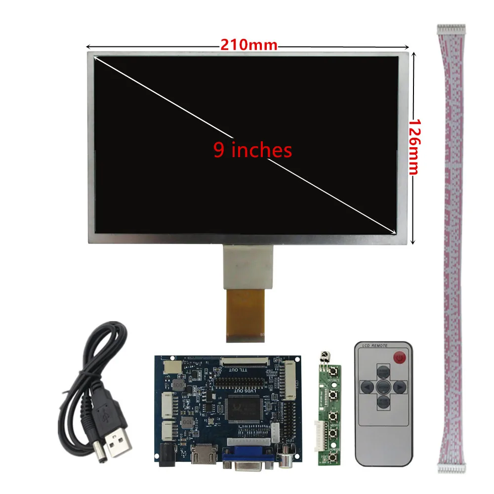 7/8/9/10.1 ġ 1024*600 ȭ LCD ÷ HDMI ȣȯ VGA ̹  , /ٳ/  ̴ ǻͿ