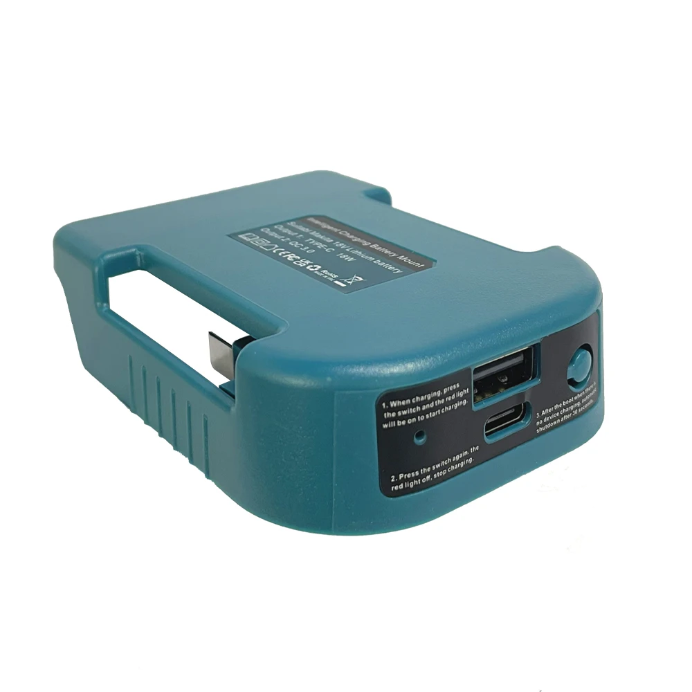 battery adapter 1pc For Makita 18V&40V USB Type-C Battery Holder Makita Battery BL1840 BL1850 BL1860 Charger Adapter Fast Charging