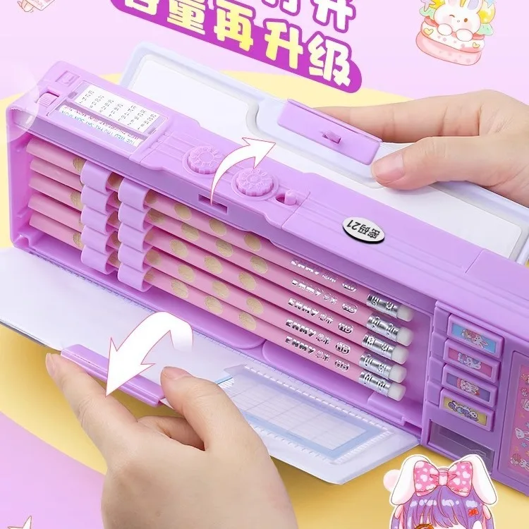 2024 New Kuromis Mys Melodys Anime Pen Box with Combination Lock Pencil Storage Bag Girls and Students Stationery Supply Toys