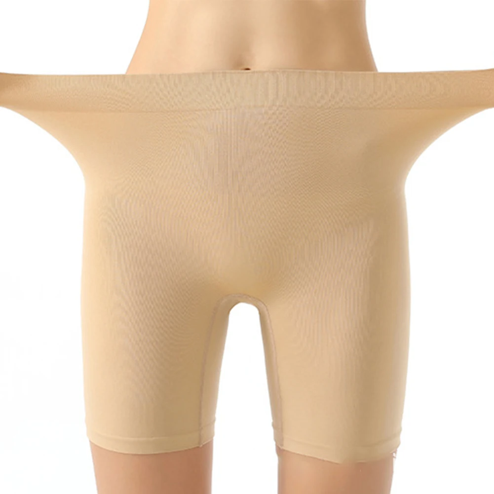 

Women Solid Color Tight Boxer Briefs Shaping Underwear Elasticity Seamless Underpants Breathable Shorts Safety Panties Lingerie