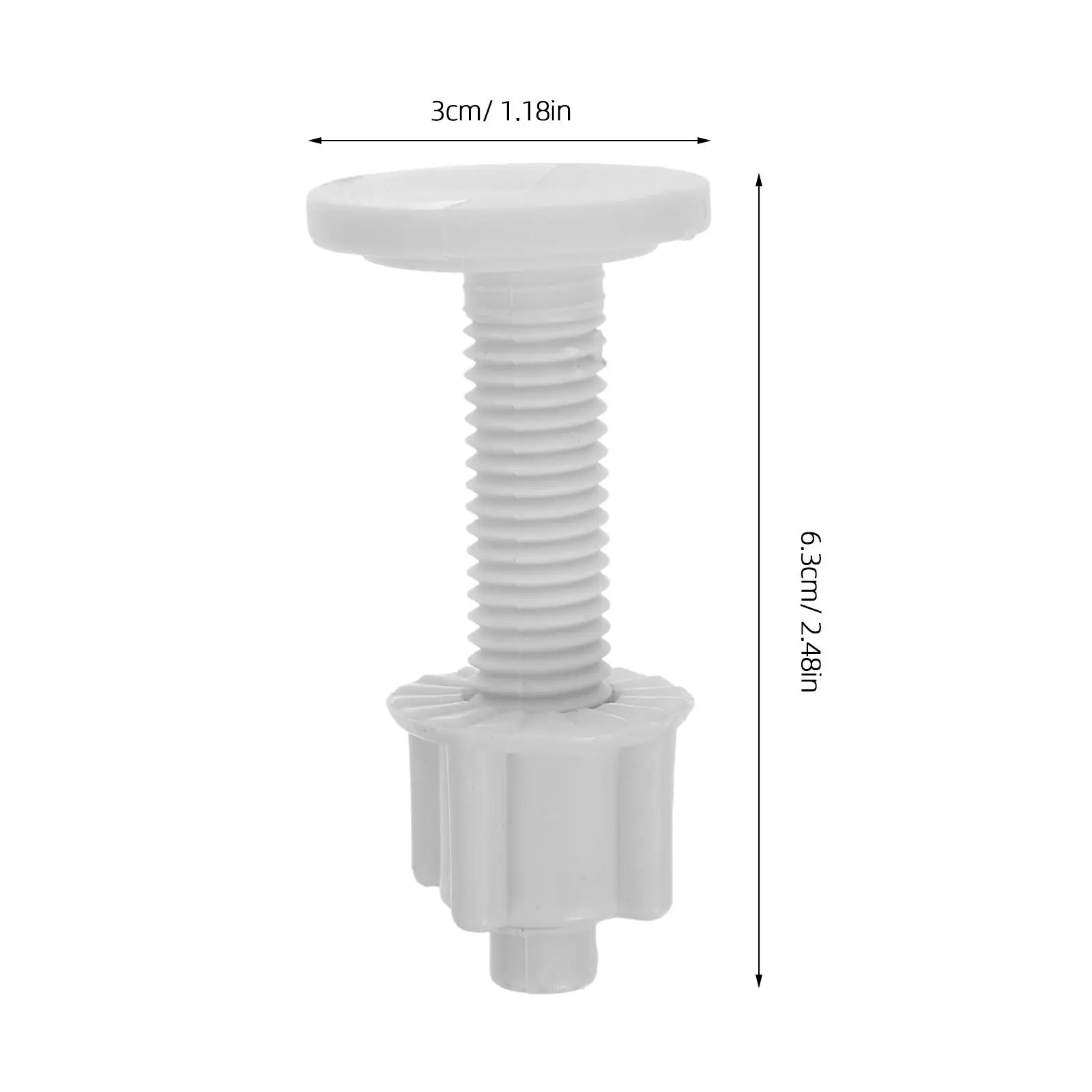 2 Pcs Toilet Expansion Screws Quick Release Plastic Bolts Nuts Rubber Plugs Universal Seat Hinge Fixation Compatibility