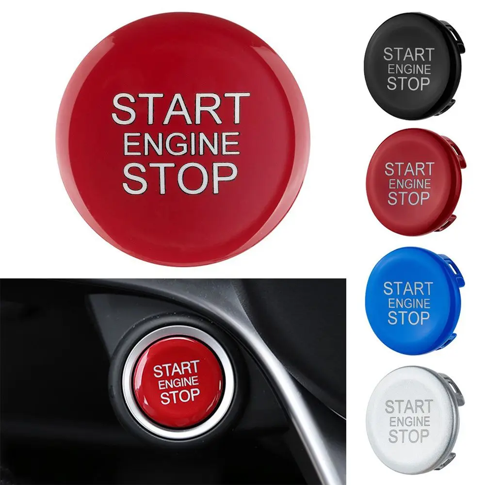 

Крышка кнопки, Одно нажатие, старт, украшение, автозапчасти, старт, стоп-переключатель, замена для Alfa Romeo Giulia Giulietta Stelvio