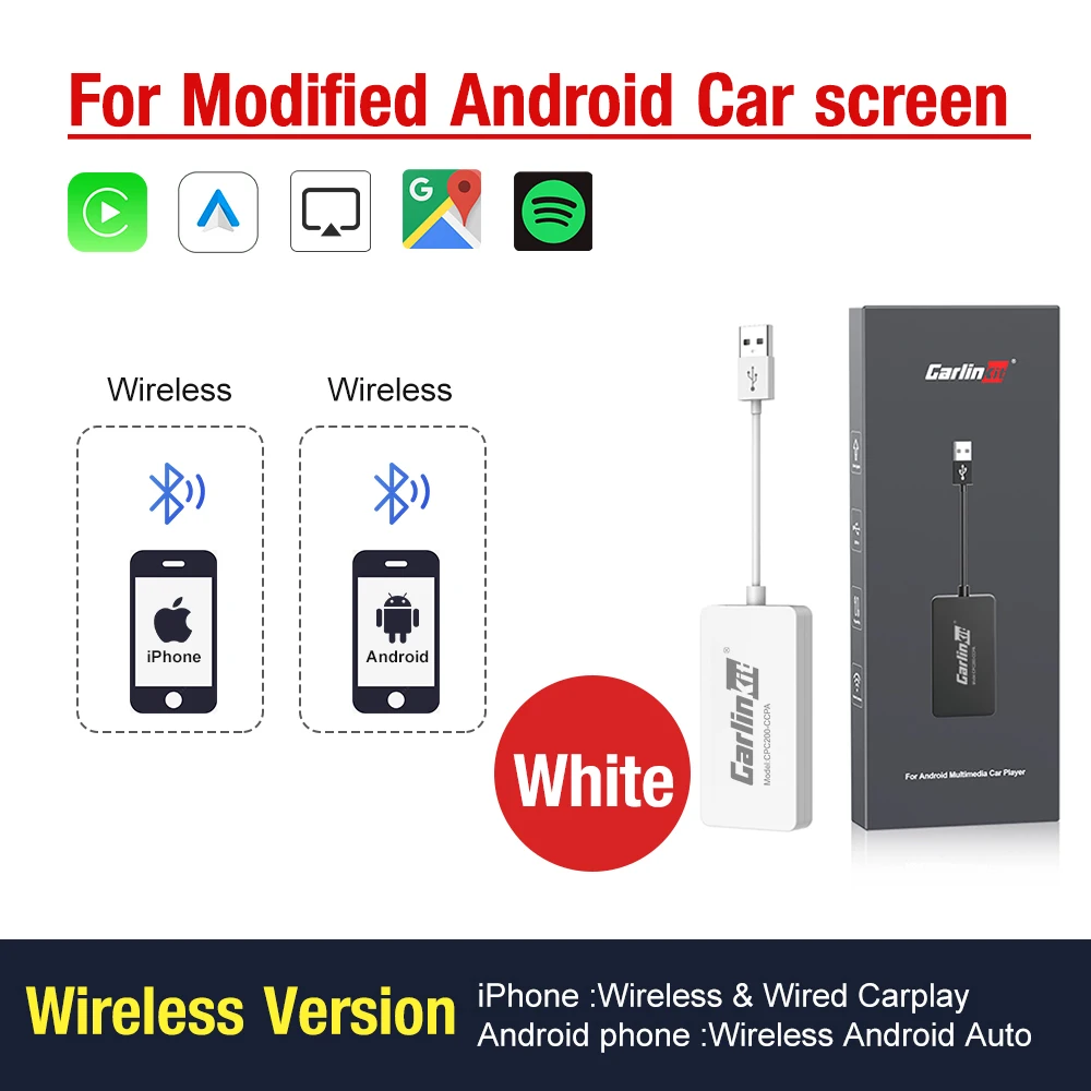 video player for car CarlinKit Car Multimedia Player Wireless CarPlay Dongle Android Auto Adapter for Android Bluetooth WIFI Receiver Car Radio car audio video player Car Multimedia Players