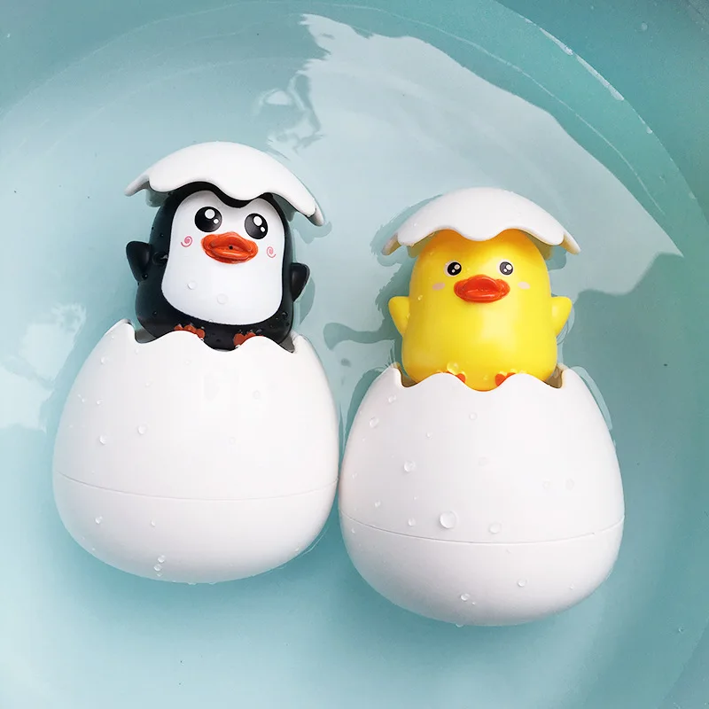 Baby Bathing Toy Kids Cute Duck Penguin Egg Water Spray Sprinkler Bathroom Sprinkling Shower Swimming Water Toys For Kids Gift — view 4
