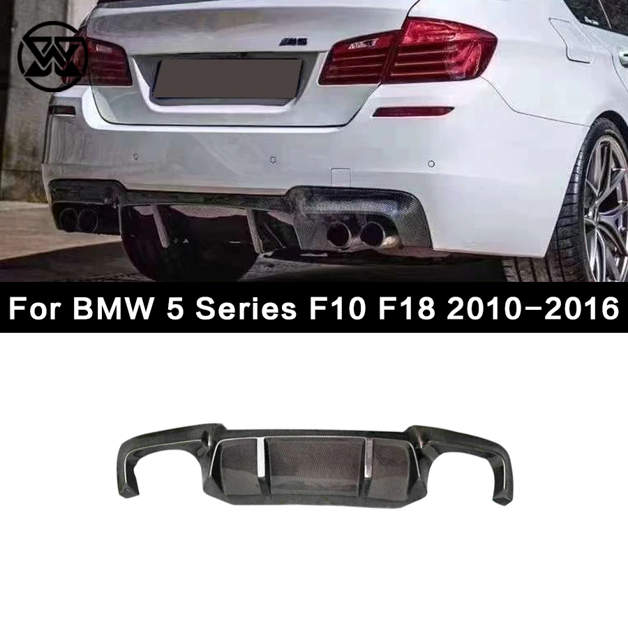 

Автомобильный диффузор для заднего бампера BMW 5 серии F10 F18 520 530 2010-2016, сплиттер для заднего бампера из углеродного волокна