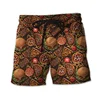 Funny Fast Food Pattern Beach Shorts Men 3d Printed Hamburger Quick Dry Surfing Running Shorts Street Sports Swimming Shorts 2