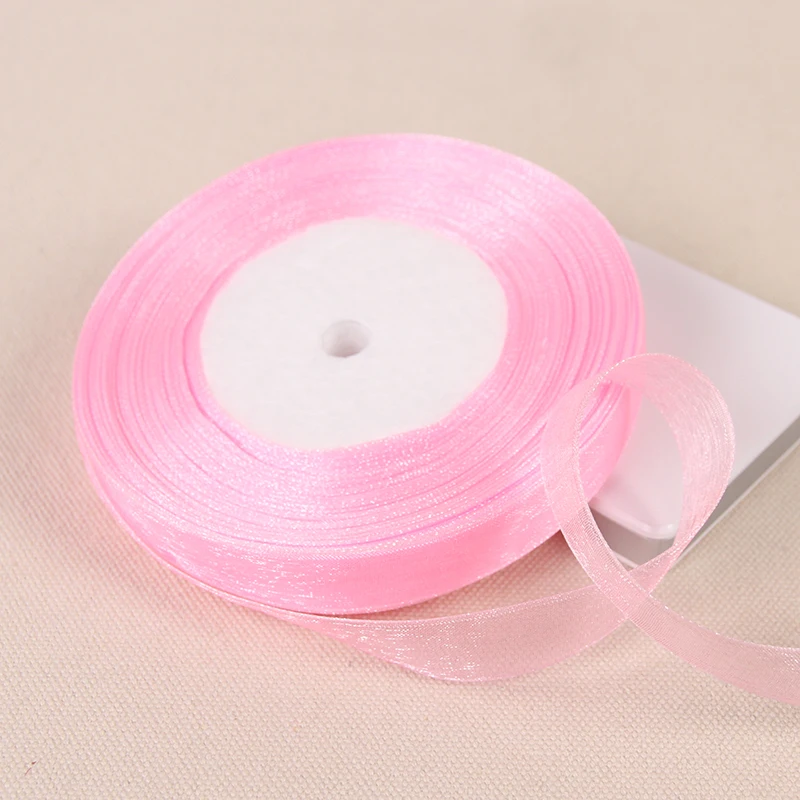 Organza Ribbon 45Meters/Roll DIY Crafts Supplies Wedding Decoration Valentine's Day Gift Wrapping 15mm 20mm 25mm 40mm 50mm