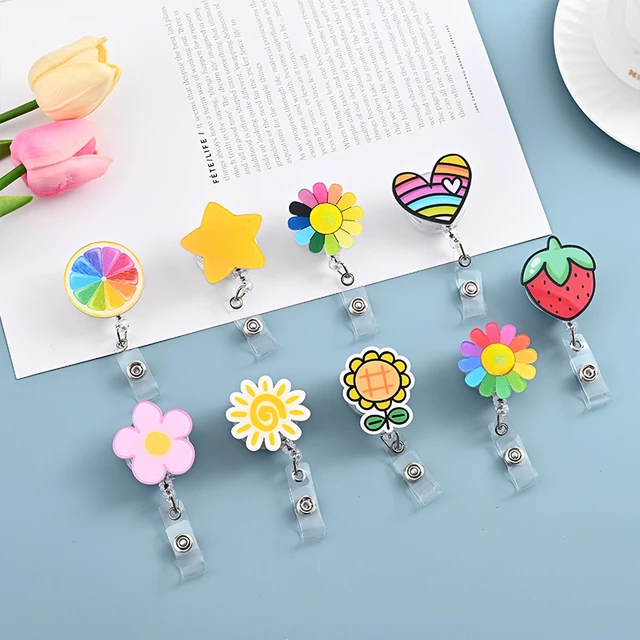 Bloom Where You Are Planted Ribbon Lanyard ID Holder with Badge Reels (Regular)