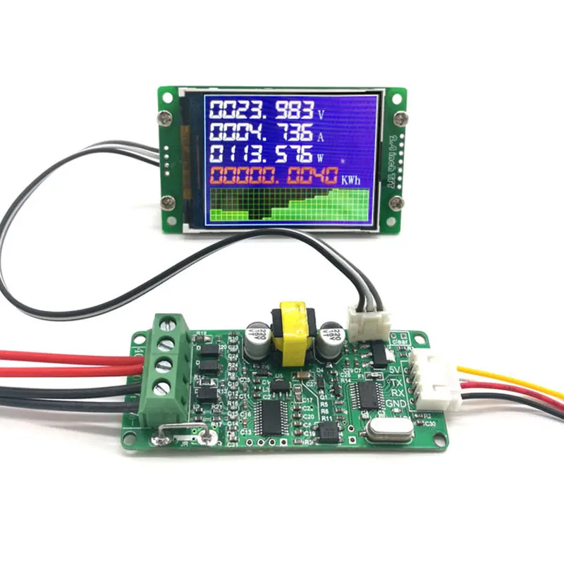 

SUI-201 Energy Metering Module DC Voltage and Ammeter Color Screen 60V Serial Communication Modbus Protocol