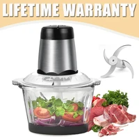 Broyeur électrique extra puissant, multi-broyeur Flash Chacker 500W 2L, broyeur universel électrique avec récipient en verre, machine de cuisine universelle, mixeur pour aliments pour bébés, noix, légumes, fruits, viande 1