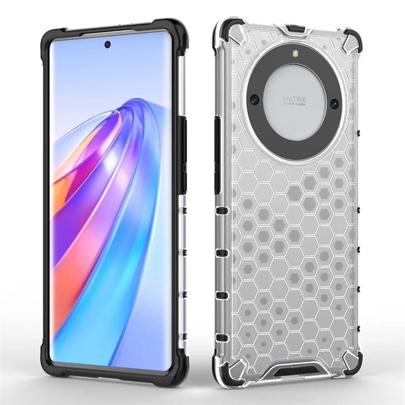 Honeycomb Shockproof Translucent TPU Armor Case - Durable Protective Cover