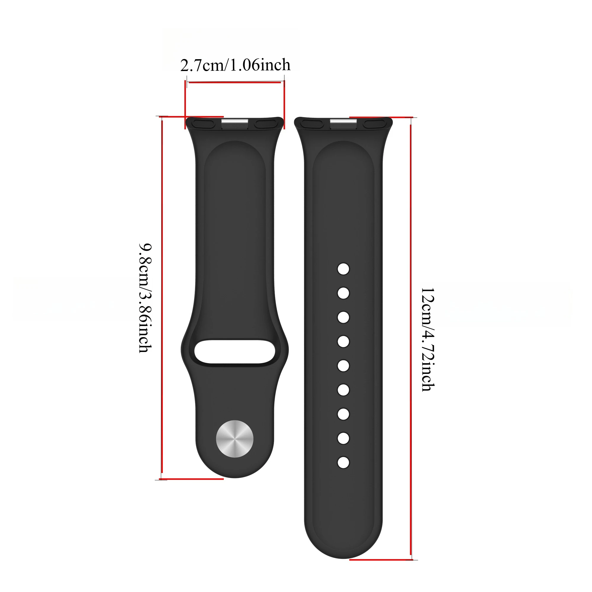 Silicone Leisure Watch Strap - Premium Accessory for Smart Wristbands (Watch Not Included)
