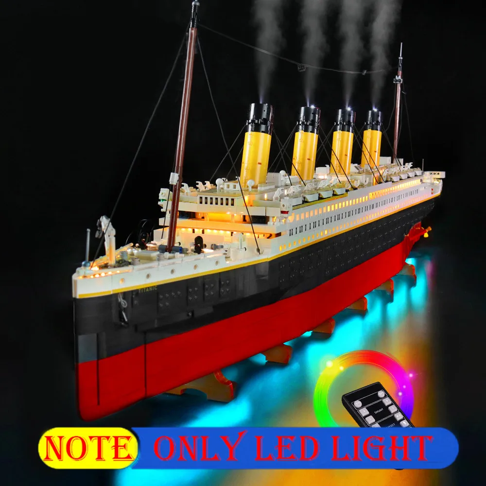 

Titanic Lighting Set Tailored For 10294 Medieval Steam Boat Willie Giant Ship Not Include Building Block (Only Led Light Kit)