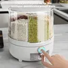 360 degree Household Rice Bucket Grain Storage Box Sealed Insect Moisture Proof Rice Storage Box Rice Tank Food Container 6