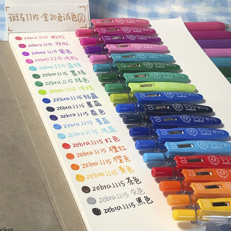 1pcs Japan ZEBRA SARASA Gel Pen JJ15 0.5mm Color Large Capacity Quick Drying for Writing Kawaii School Stationery Art Supplies 4