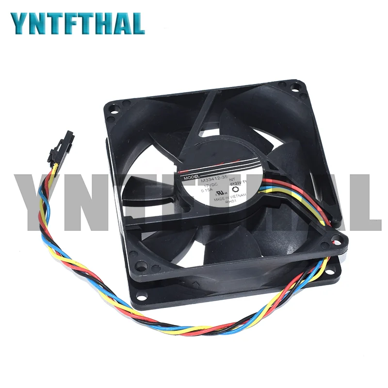 

Genuine New 8025 M33412-35 DC12V 0.15A Four Lines 8cm Square Cooling Fan