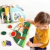 Children Tear Cloth Book Toys Matching Picture Can Repeatedly Tear paste Puzzle Early Education Cognition Cloth Art 4