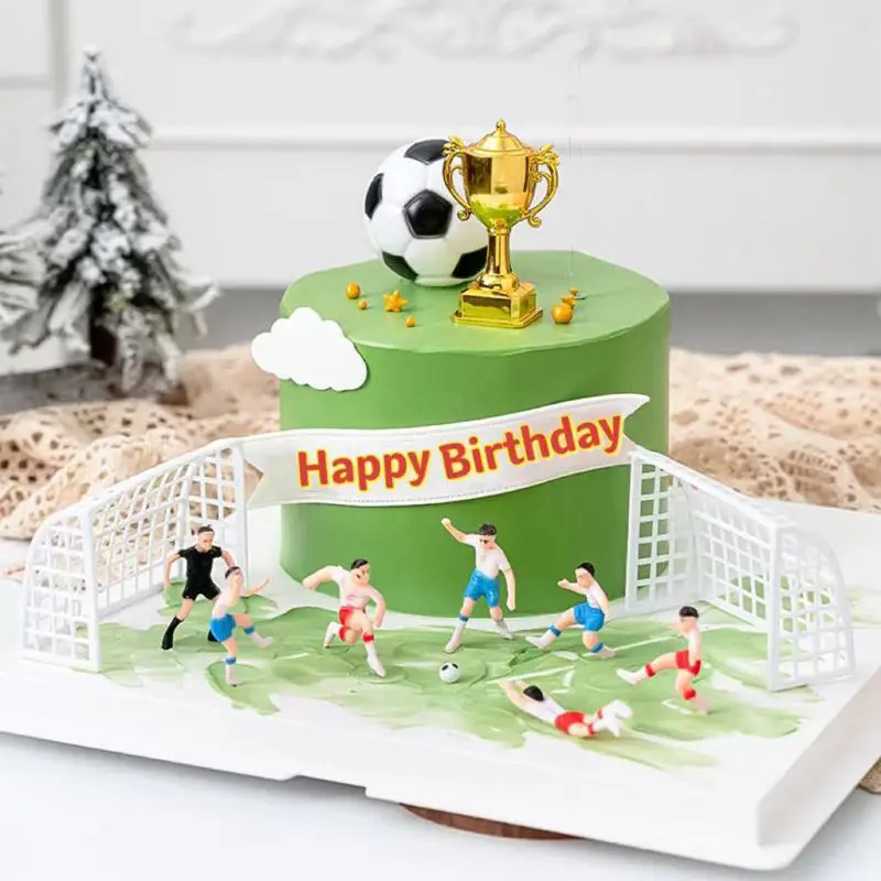 Fußball Geburtstag Kuchen Topper Alles Gute zum Geburtstag Kuchen Topper Baby Dusche Fußball Party Junge Geburtstag Dekoration Mann Fußball Kuchen Party – Detail 1