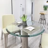 32" Round Clear Tempered Glass Table Top - 1/2" Thick with Beveled Polished Edge 1
