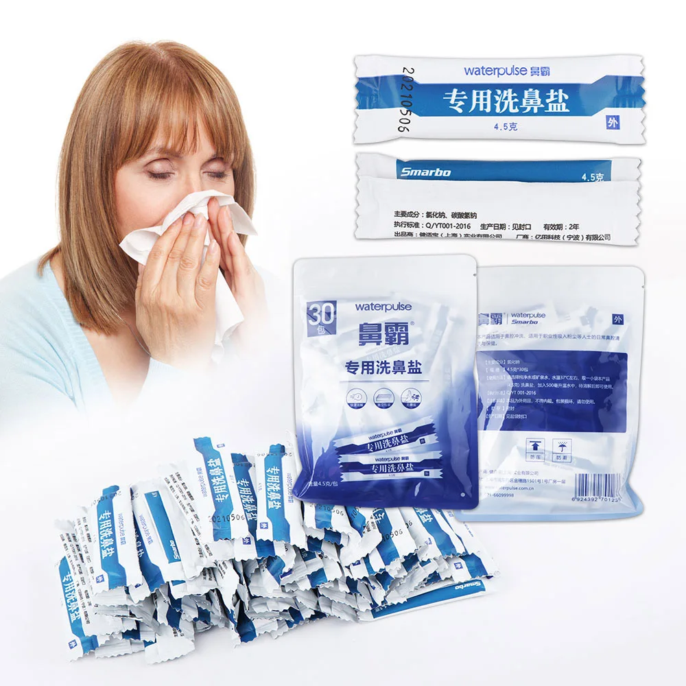 Nasal Wash Salt Rinse Mix 30PCS/Bag Allergic Rhinitis Relief Nose Cavity Protector Irrigation 2.7g 4.5g Adults Nose Cleaner